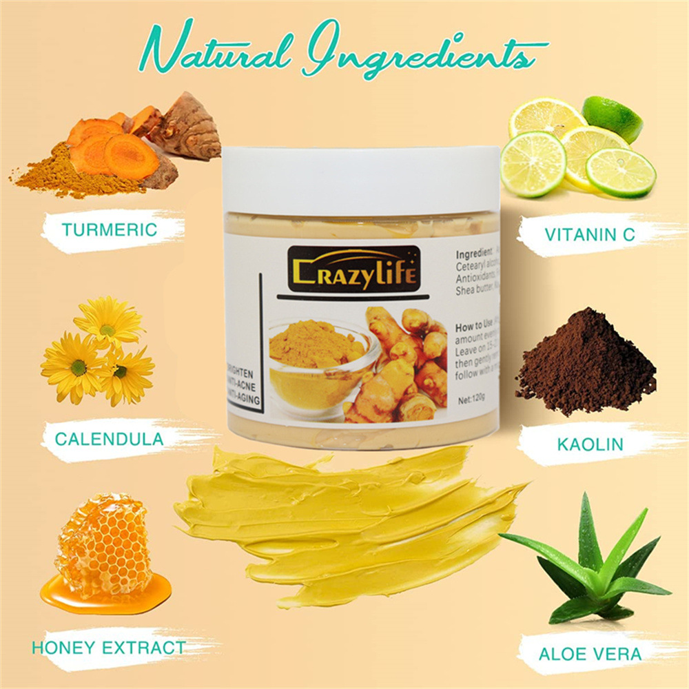 120gTurmeric Clay Mask Facial  - Bentonite Clay Mask recension och pris