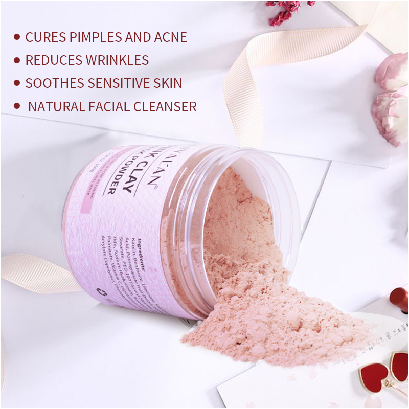 Pink Clay Mask Powder Face Red - Bentonite Clay Mask recension och pris