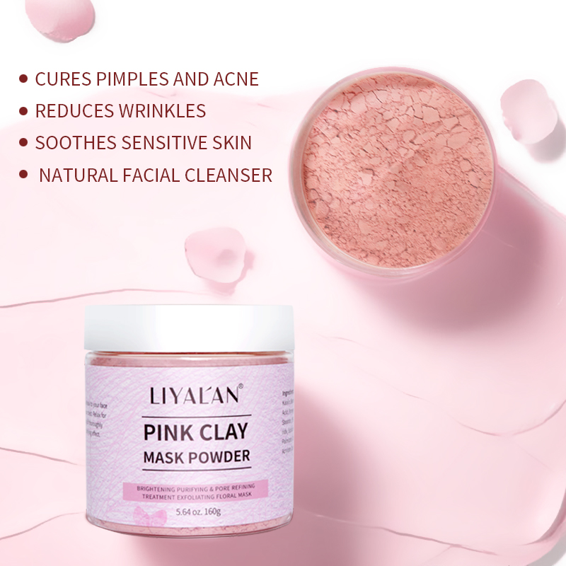 Pink Clay Mask Powder Face Red - Bentonite Clay Mask recension och pris