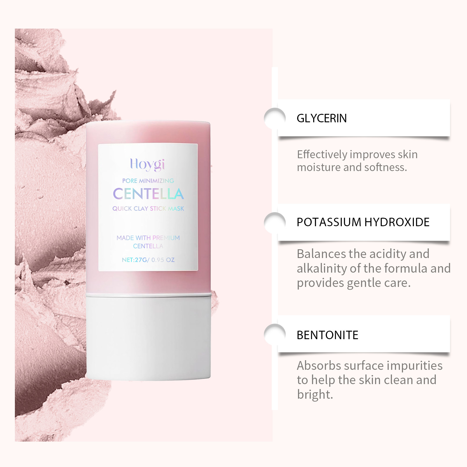 Centella Clay Stick Mask Facia - Bentonite Clay Mask recension och pris